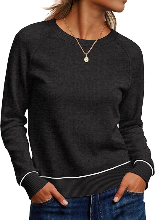 ANRABESS Sweaters for Women Long Sleeve Cropped Lightweight 2026 Spring Casual Knit Crewneck Pull... | Amazon (US)