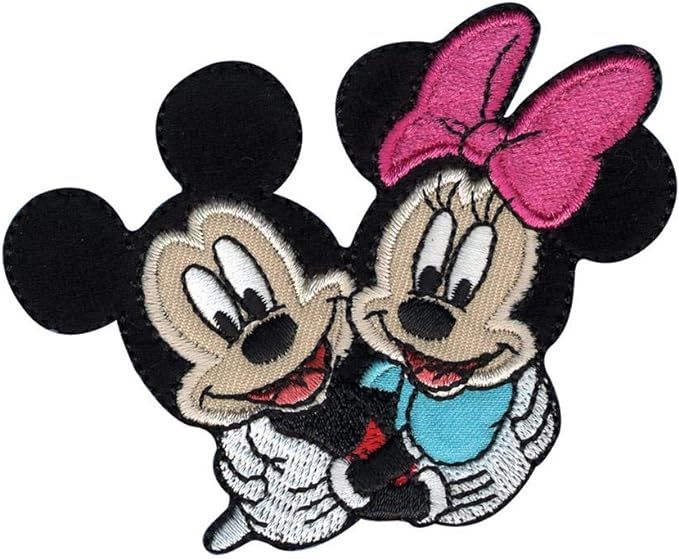 Disney Mickey Mouse Iron On Applique Mickey & Minnie | Amazon (US)