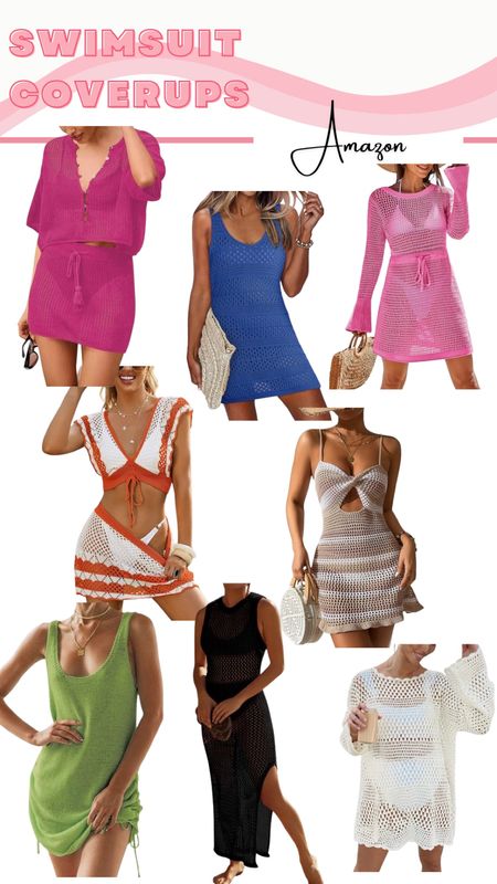 Amazon swimsuit coverups roundup! Crochet coverup, mesh coverup, bikini coverup, two piece coverup

#LTKtravel #LTKSeasonal #LTKfindsunder100