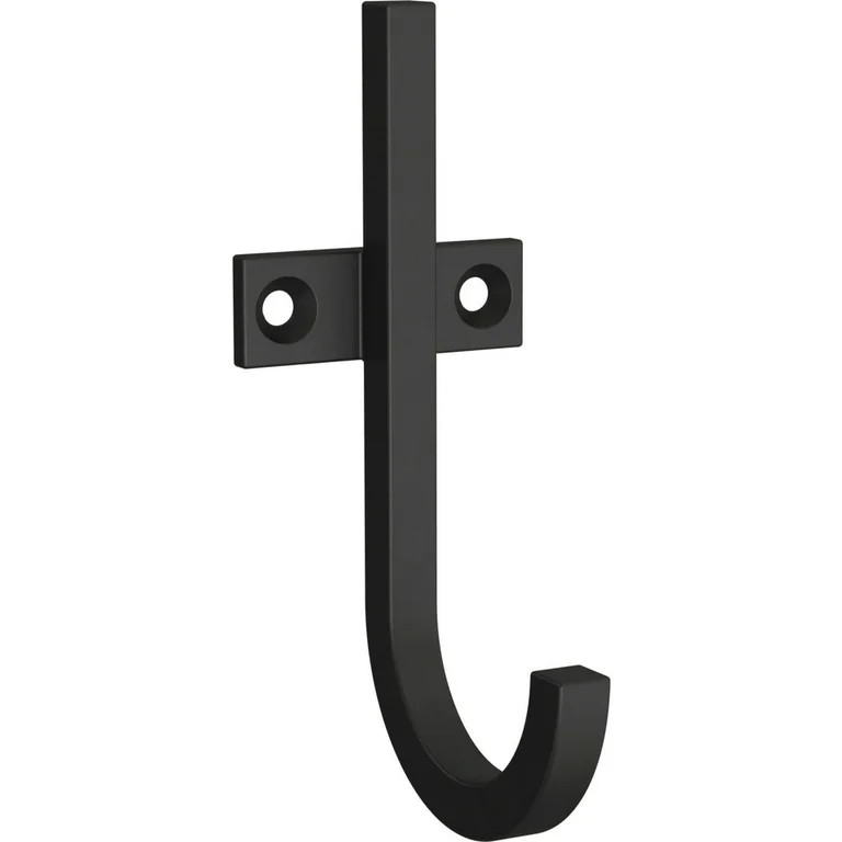 Better Homes & Gardens 1 Prong Matte Black Hook, 1 Hook, 35 lb Limit | Walmart (US)