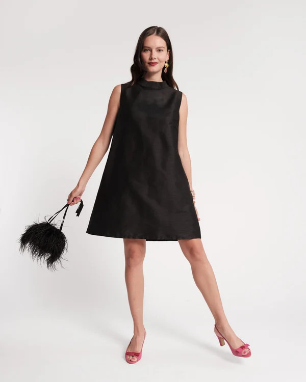 Sleeveless Diplomat Mini Dress - Black | Frances Valentine