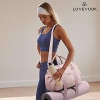 LOVEVOOK Small Gym Bag for Women with Yoga mat Holder, Mini Duffle Bag for Travel with Wet Pocket... | Amazon (US)