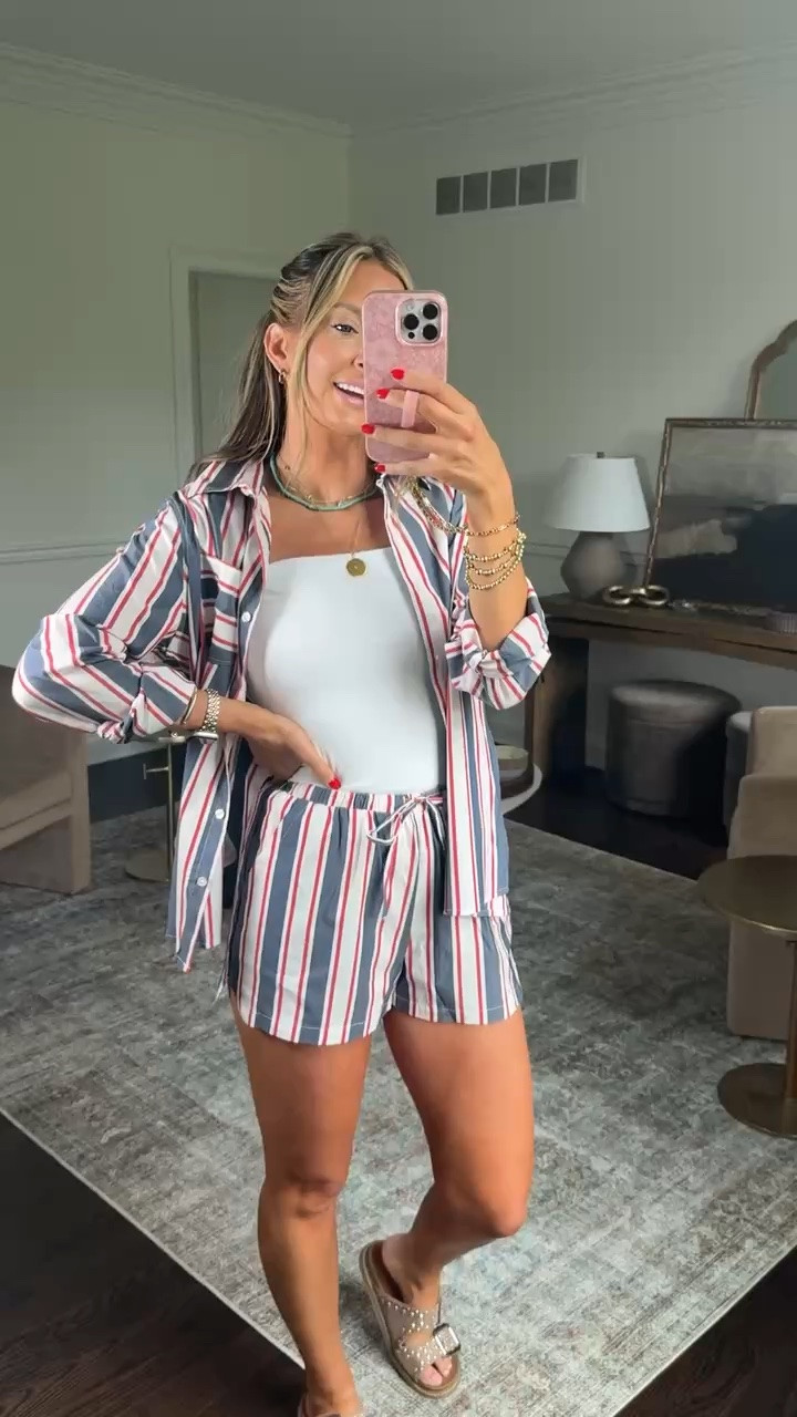 The cutest set! You could use it as a coverup or for everyday wear! ❤️🤍🩵🎯

#LTKgrwm #LTKmomlife #LTKootd