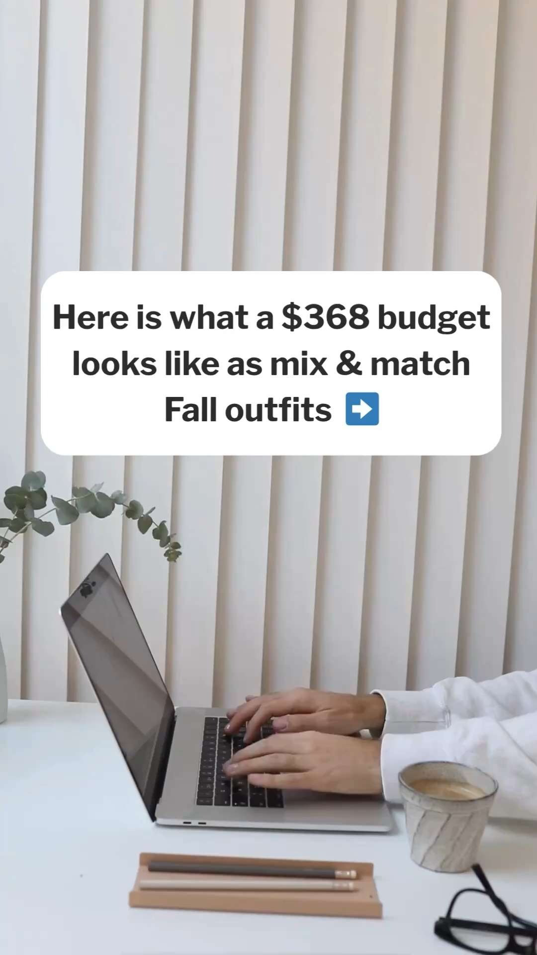 The tops and layers, bottoms and shoes you can buy for $368 and then how to mix and match those pieces to create many outfit combinations! 🍂 Cool and neutral tones with navy (you can sub navy with black)✔️ If you like this Budget To Outfits series and want more, let me know in the comments below!

Sweater, tee, t-shirt, quilted jacket, chocolate brown, taupe, pants, wide leg jeans, booties, boots, Mary Jane flats, ballet flats


#autumnoutfitideas #autumnstyle #minimalstyle #minimalfashion #capsulewardrobe #fallstyle #outfitideas #ootdinspo #dailyoutfits  #waystowear #fallfashiontrends #falloutfitideas #smartcasualstyle #workwear
#ltkfindsunder50 #ltkstyletip #ltkfindsunder100 

 