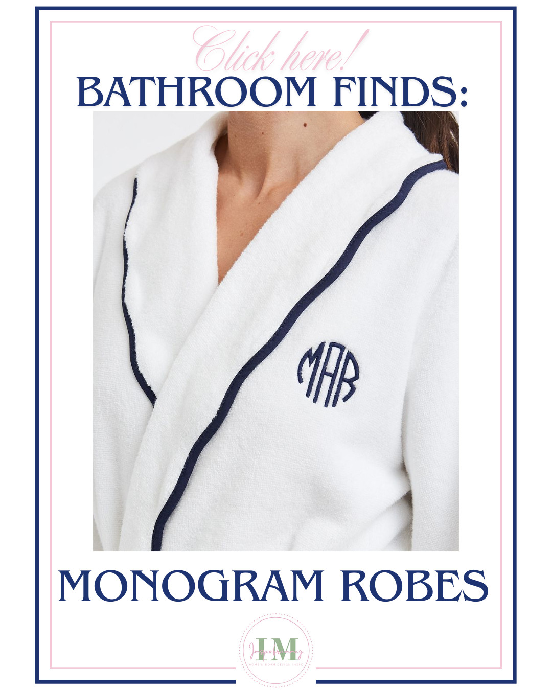 Bathroom luxuries made personal ✨
These monogrammed robes are the cutest way to elevate your daily routine — cozy, classy, and totally customizable 🤍💙

Tap to shop your initials!

#BathroomRefresh #MonogrammedRobe #PersonalizedGifts #CozyEssentials #HomeFinds #BathroomStyle #LTKHome #PinterestFinds #GiftIdeasForHer #SpaNightEssentials #MonogramMagic #HomeLuxury #LTKFinds #BathroomInspo #CustomGifts #HostessGiftIdeas 

 #LTKGiftGuide #LTKmomlife #LTKFindsUnder100