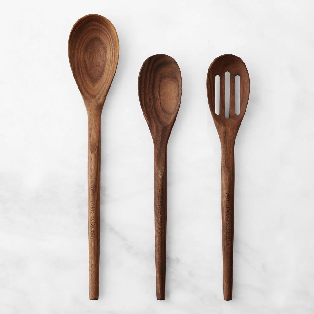 Williams Sonoma Certified Walnut Spoons, Set of 3 | Williams-Sonoma