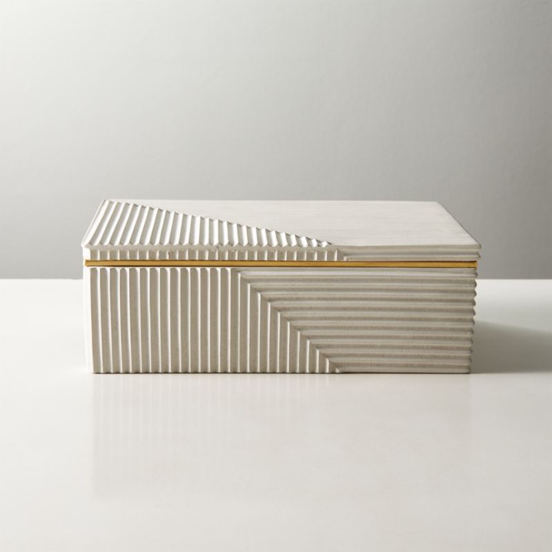 Chelsea White Concrete BoxCB2 Exclusive In stock and ready to ship. ZIP Code 46032Change Zip Cod... | CB2