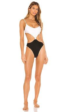 Lovers + Friends Paetyn One Piece in Black & White from Revolve.com | Revolve Clothing (Global)