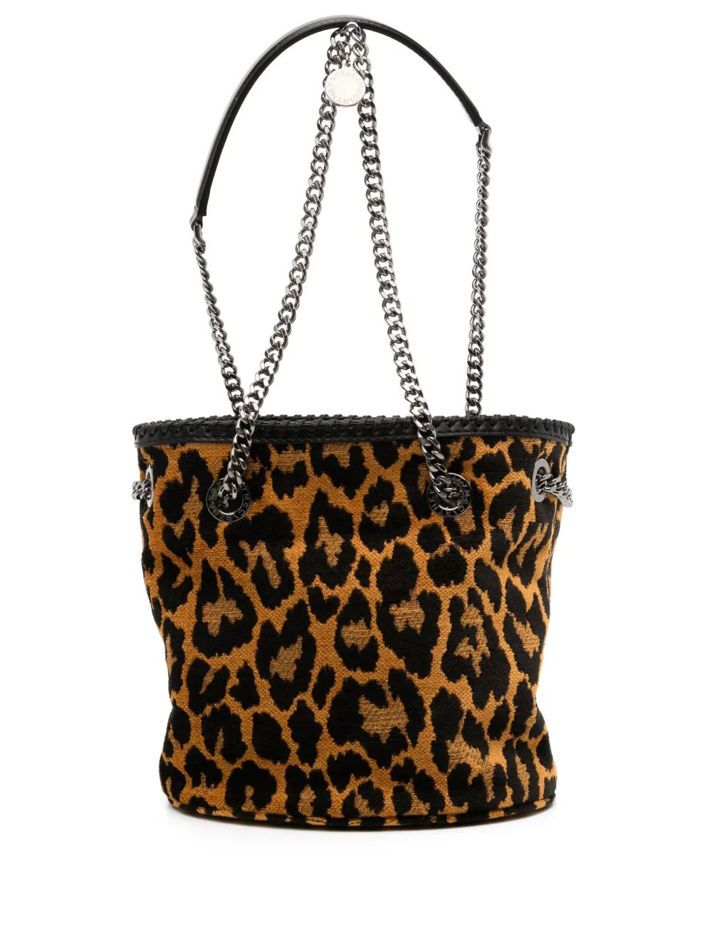 Stella McCartney eco leopard bucket bag - Brown | Farfetch Global