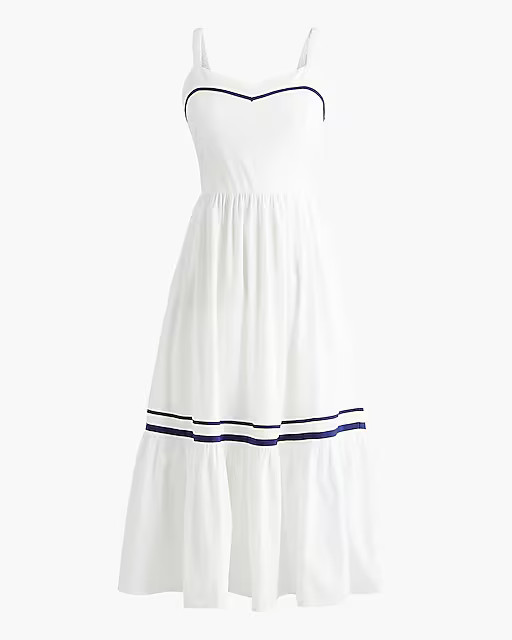 Corset midi dress with contrast trim | J.Crew Factory