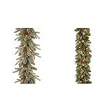 National Tree Company Pre-Lit 'Feel Real' Artificial Christmas Garland, Green, 9 Feet & Pre-Lit Arti | Amazon (US)