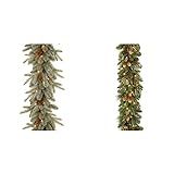 National Tree Company Pre-Lit 'Feel Real' Artificial Christmas Garland, Green, 9 Feet & Pre-Lit Arti | Amazon (US)