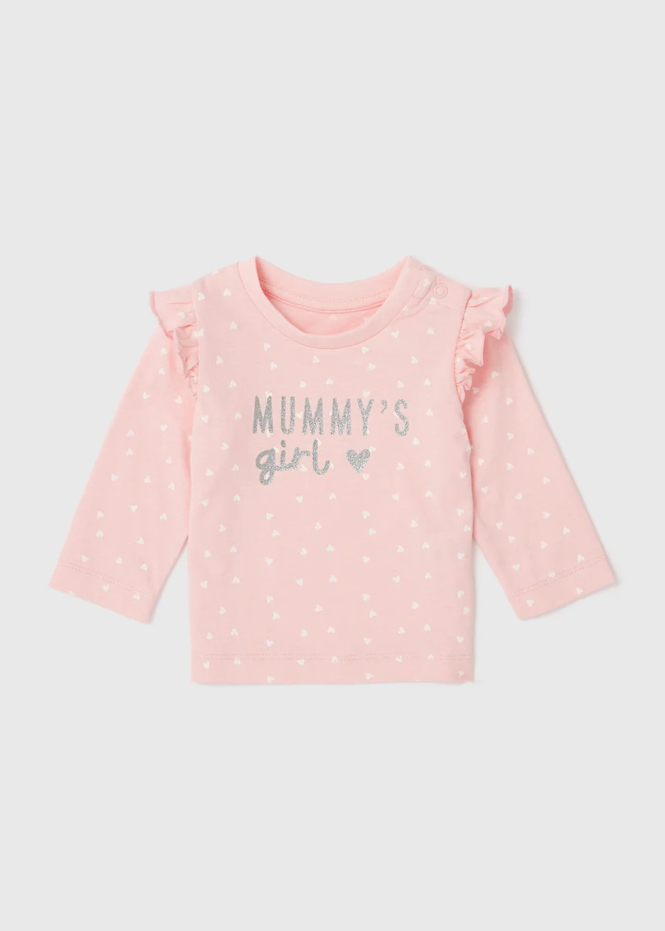 Baby Pink Mummy's Girl Slogan Long Sleeve T-Shirt (Newborn-23mths) - Newborn | Matalan (UK)