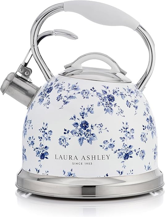 VQ Laura Ashley China Rose 2.5L Stainless Steel Tea Kettle Stovetop Whistling Teapot for Inductio... | Amazon (US)