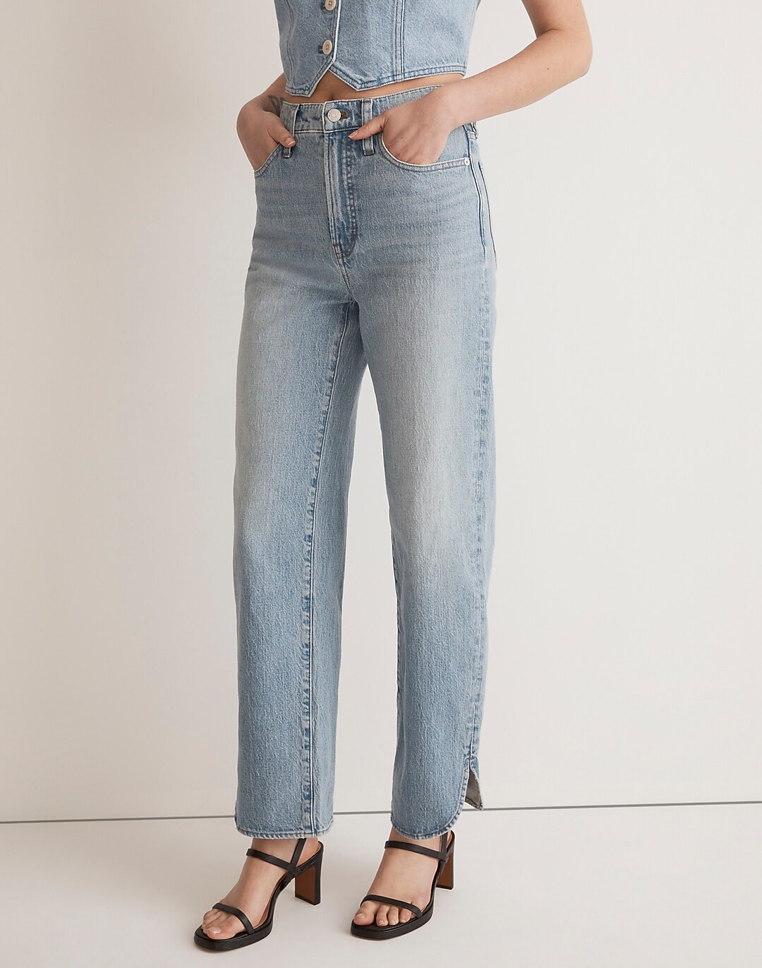 The Perfect Vintage Wide-Leg Jean in Reymond Wash: Dolphin Hem Edition | Madewell
