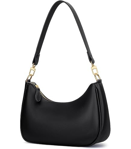 KKXIU Shoulder Bag Crescent Handbag Ruched Purse Underarm Bag Mini Hobo for Women | Amazon (US)