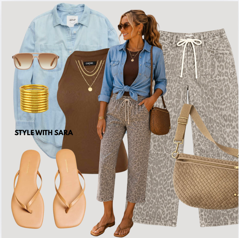🐆 If you know me, you know I’m a Vervet by Flying Monkey girl! They are easily one of my top 3 favorite denim brands, and they just dropped the cutest leopard pants! 😍
What I love most is that the leopard print is soft and faded—not too bold—making it super easy to style. Plus, they have that signature Vervet stretch, so they’re incredibly comfortable!
Wear them now with a tank and sneakers, then transition them into fall with a denim button-up, graphic sweatshirt, or cozy sweater. They’re the perfect piece to take you from summer to fall! 🍂🤎
Comment OOTD and I’ll send you the link to shop this entire look! ✨   #ootd #vervet #denimstyle #DenimLove #SummerStyle

#LTKgrwm #LTKootd #LTKmomlife