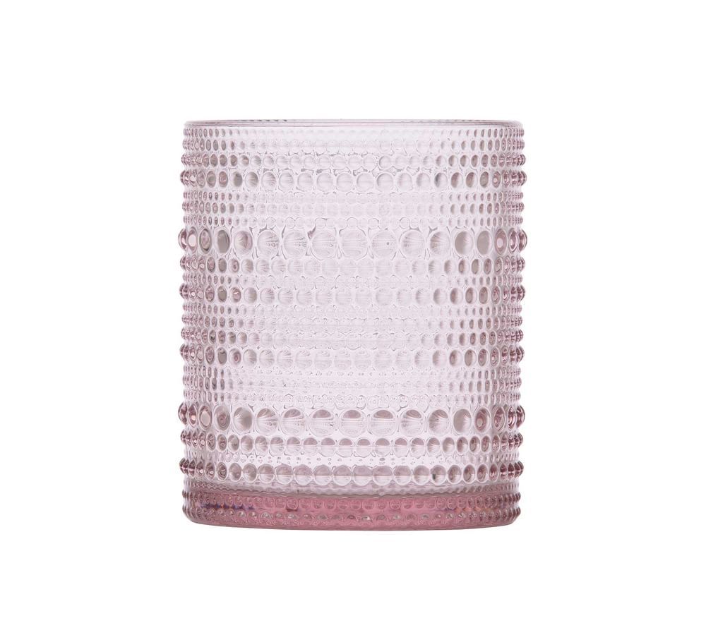 Jupiter Hobnail Short Drinking Glasses, 10 oz., Set of 6 - Pink | Pottery Barn (US)