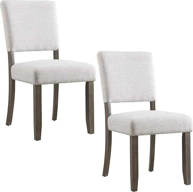 Leick Home Favorite Finds Wood Upholstered Stool, Dining Chair, BlackGray | Amazon (US)