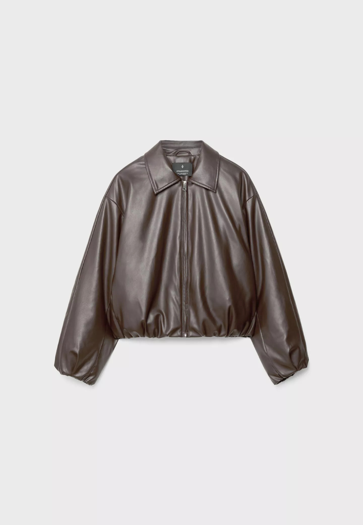 Faux leather quilted bomber jacket | Stradivarius (UK)