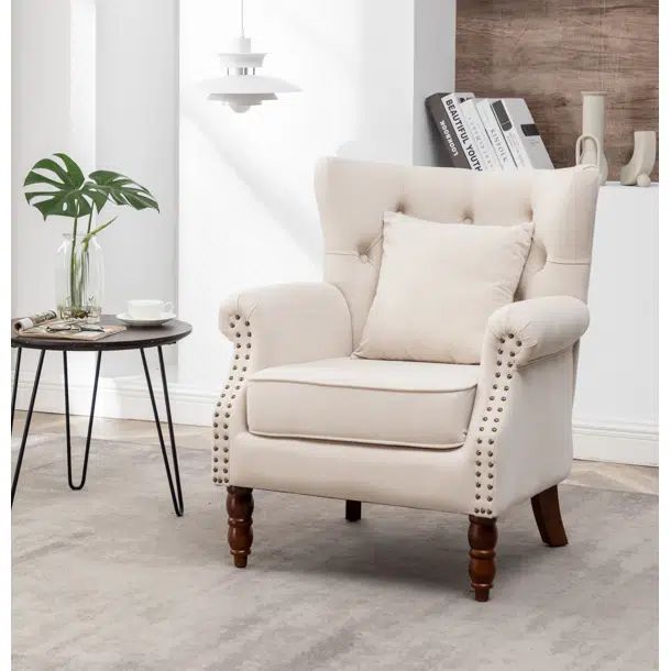 Jacquelyn Upholstered Wingback Chair | Wayfair North America