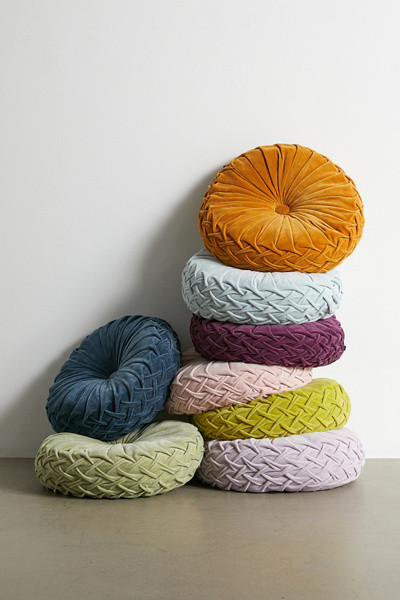 Round Pintuck Pillow | Urban Outfitters (US and RoW)
