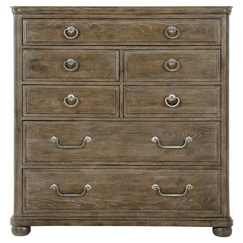 Scarlett Rustic Lodge 7 Drawer Dark Wood Tall Tallboy Chest | Kathy Kuo Home