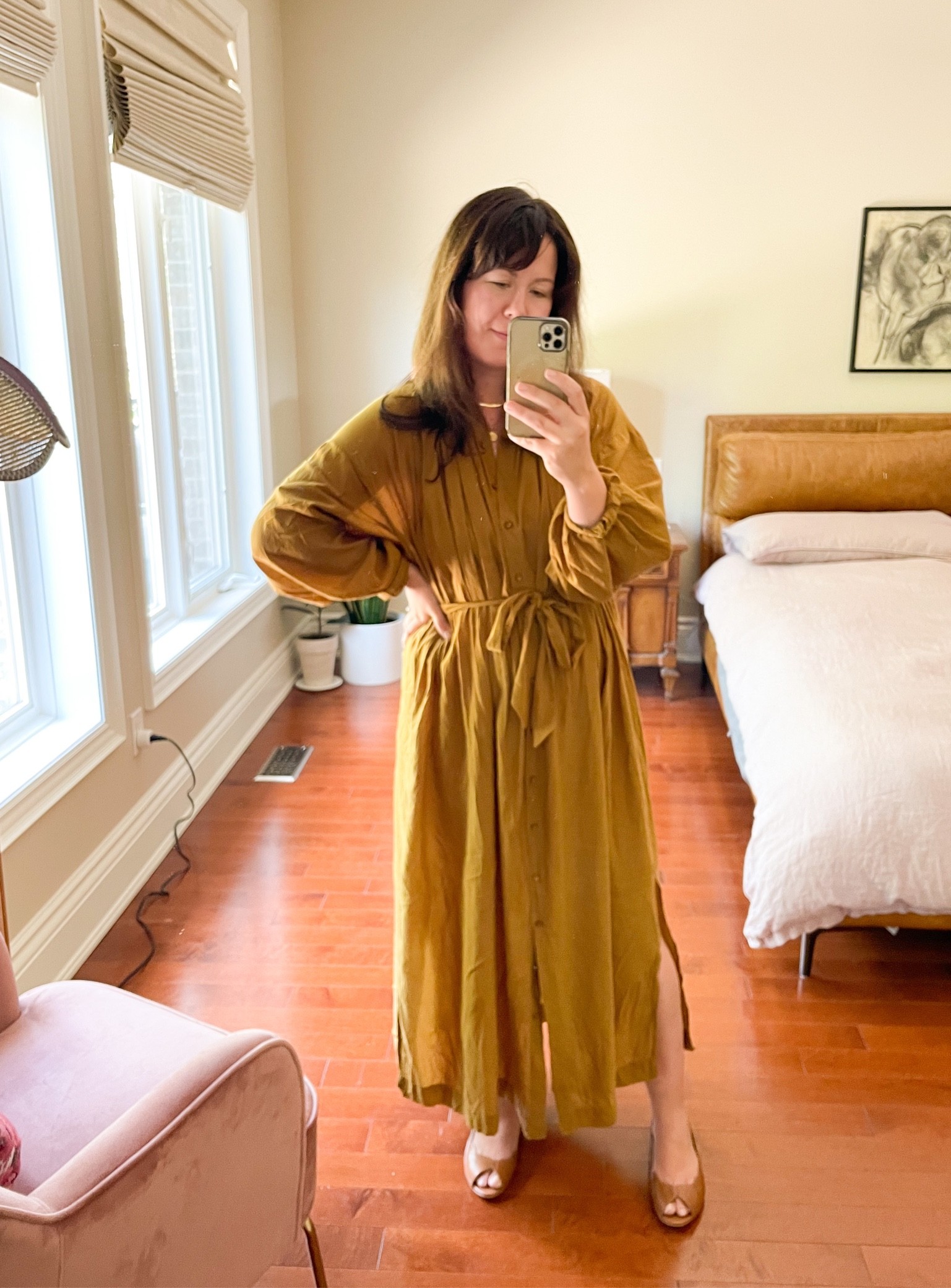 This long-sleeved dress is one of my fall favs! I love this classic shirt dress. #maxidress #falloutfit #falldress 

#LTKstyletip #LTKworkwear #LTKfit