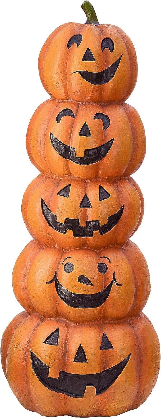 National Tree ​ Stacked Smiling Jack-O-Lanterns Decoration, Halloween Collection, 51 Inches, Or... | Amazon (US)