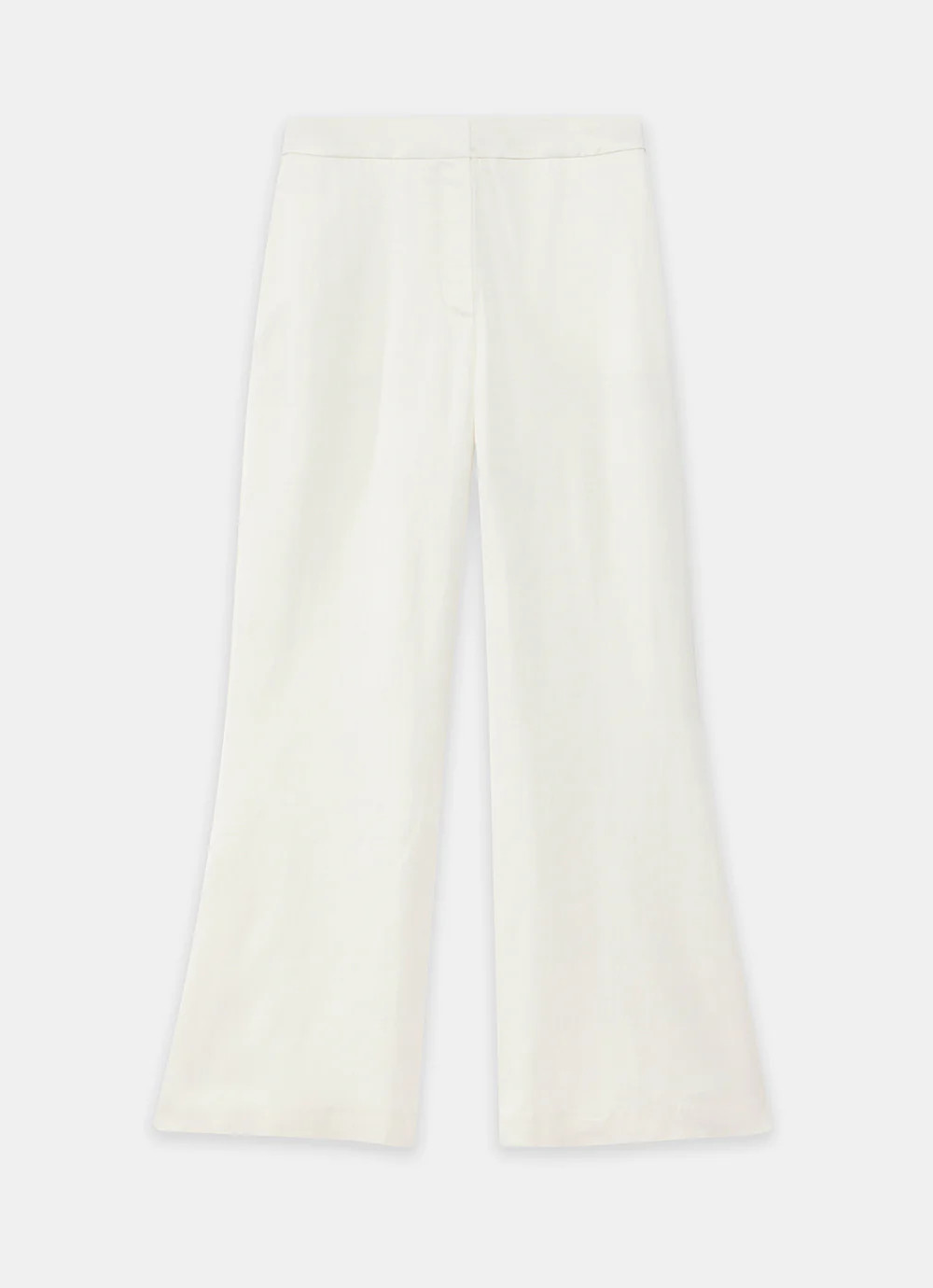 Cream Satin Flared Trousers | Mint Velvet