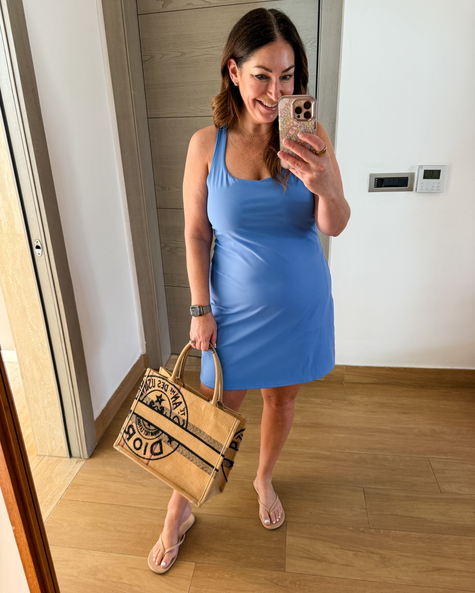 Spanx athletic dress tts, L wearing cakes nipples covers with it 

New customers use code RYANNEXSPANX for 15% off 

#LTKmomlife #LTKMidsize #LTKTravel