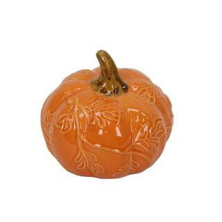 4" Floral Tabletop Ceramic Pumpkin by Ashland® in Orange | Michaels® | Michaels Stores