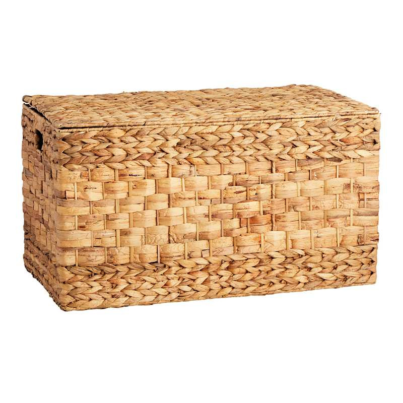 Water Hyacinth Storage Trunk with Flat Lid, Medium | At Home