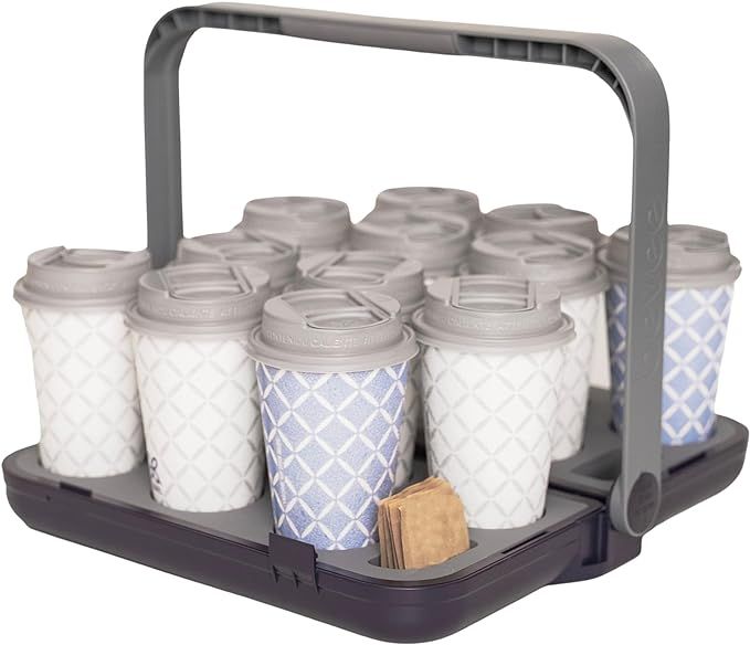 Reusable Drink Carrier for Coffee Runs Takeout Delivery | up to 12 Cups | Uber Doordash | Foldabl... | Amazon (US)