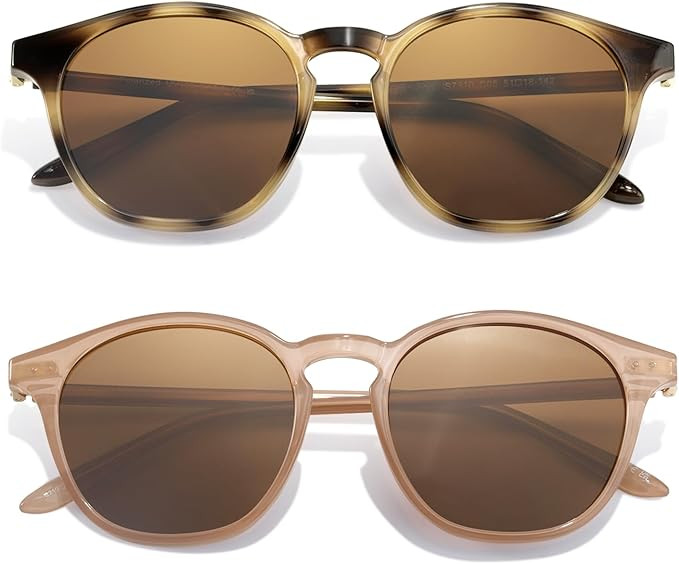 TJUTR Polarized Round Sunglasses for Women Men - Vintage Retro UV400 Protection Sun Glasses for D... | Amazon (US)