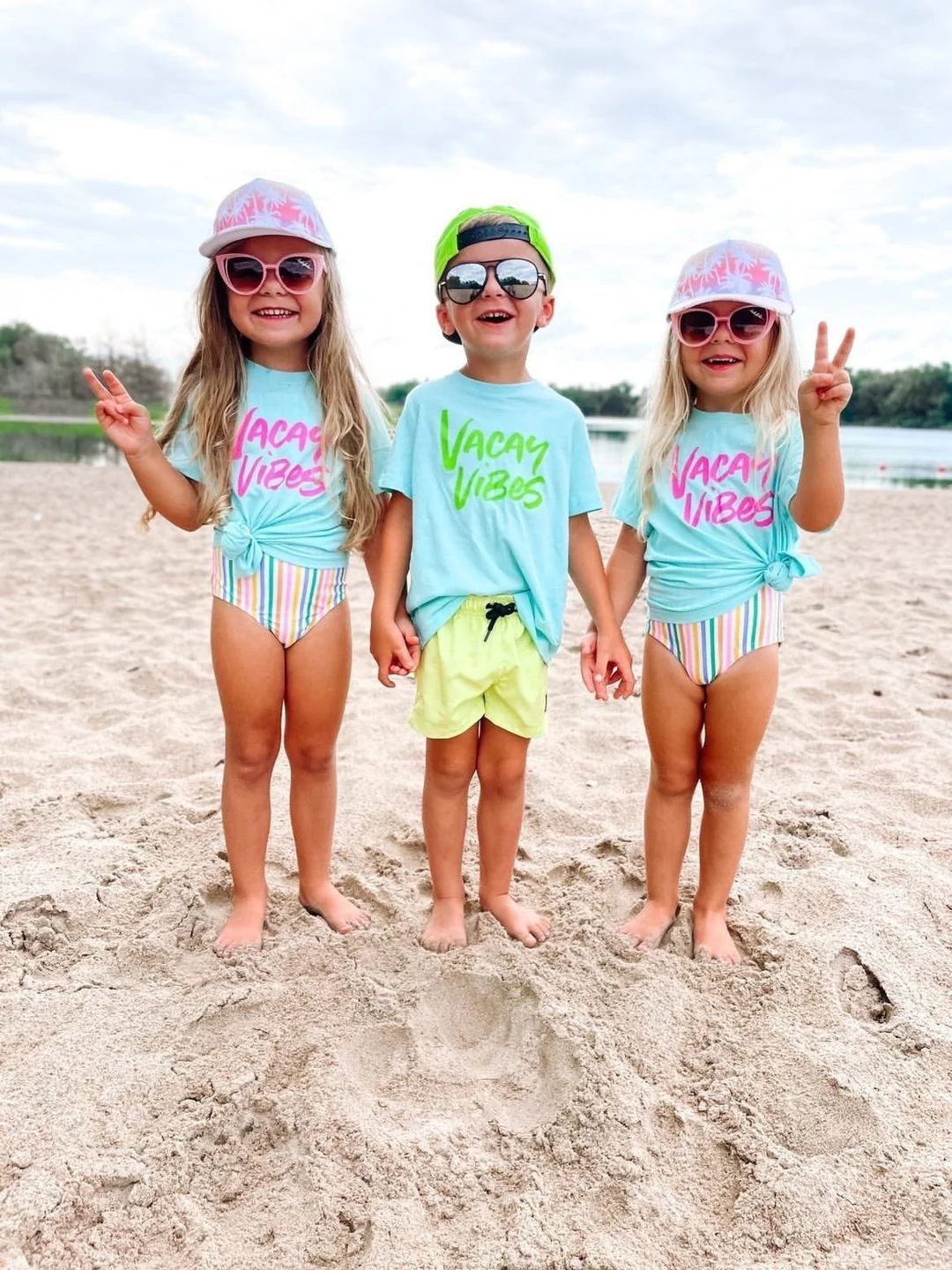 Vacay Vibes (Neon) - Short Sleeve Child Shirt | Summer Shirts | Kid Vacation Tees | Vacation Shir... | Etsy (US)