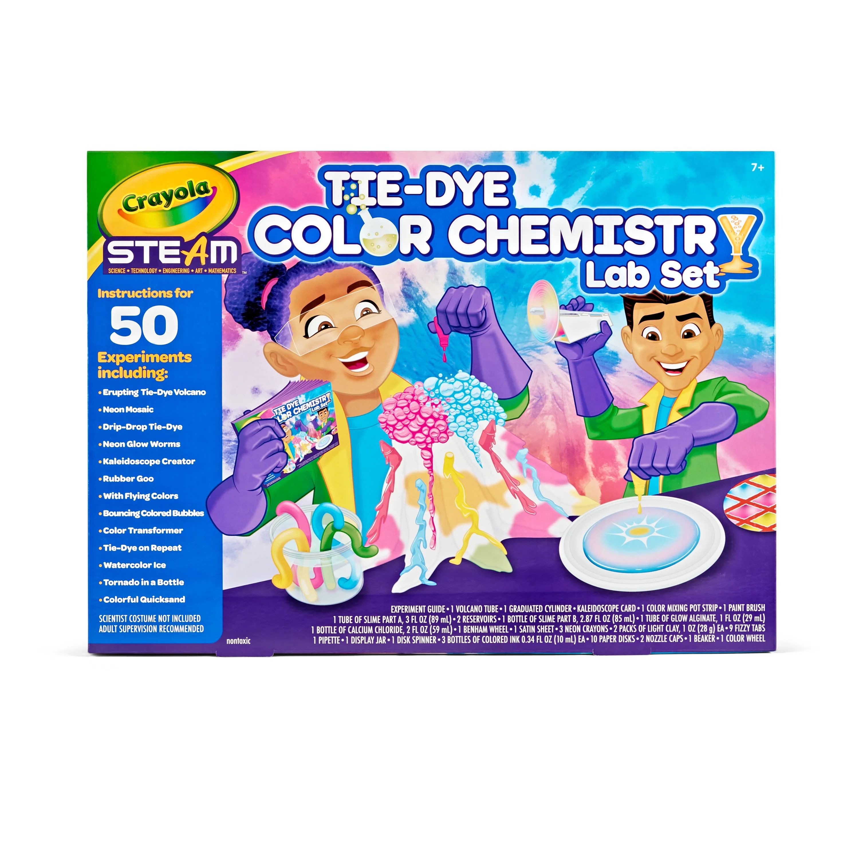 Crayola Tie Dye Color Chemistry Set for Kids, Educational Toys, Creative Unisex Gifts for Child -... | Walmart (US)