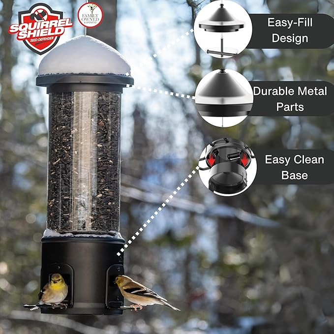 Nature's Way Bird Products Squirrel Shield Choice Tube Feeder | Amazon (US)