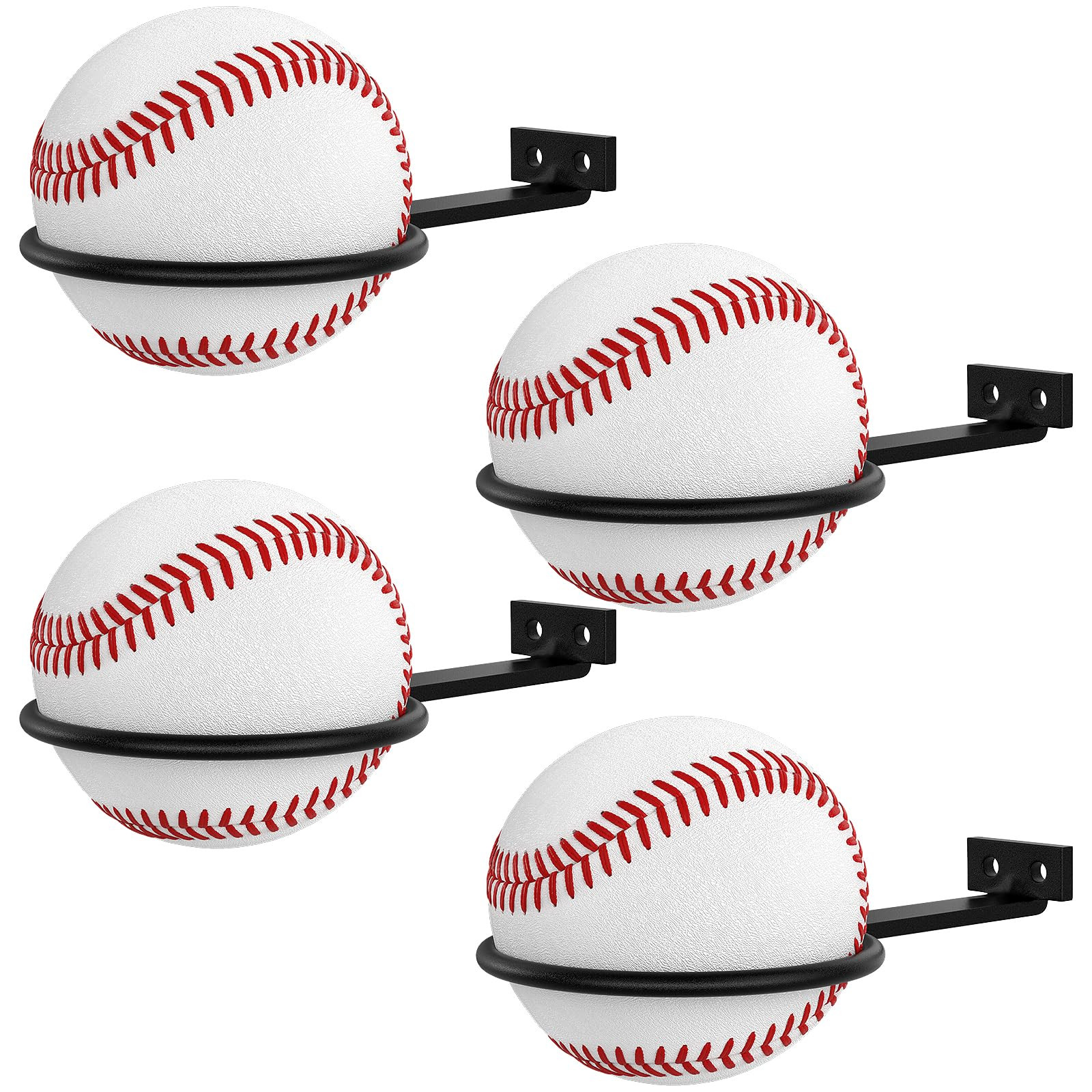 4Pack Baseball Softball Display Memorabilia Holder Baseball Wall Mount Holders Heavy Duty Sports ... | Amazon (US)