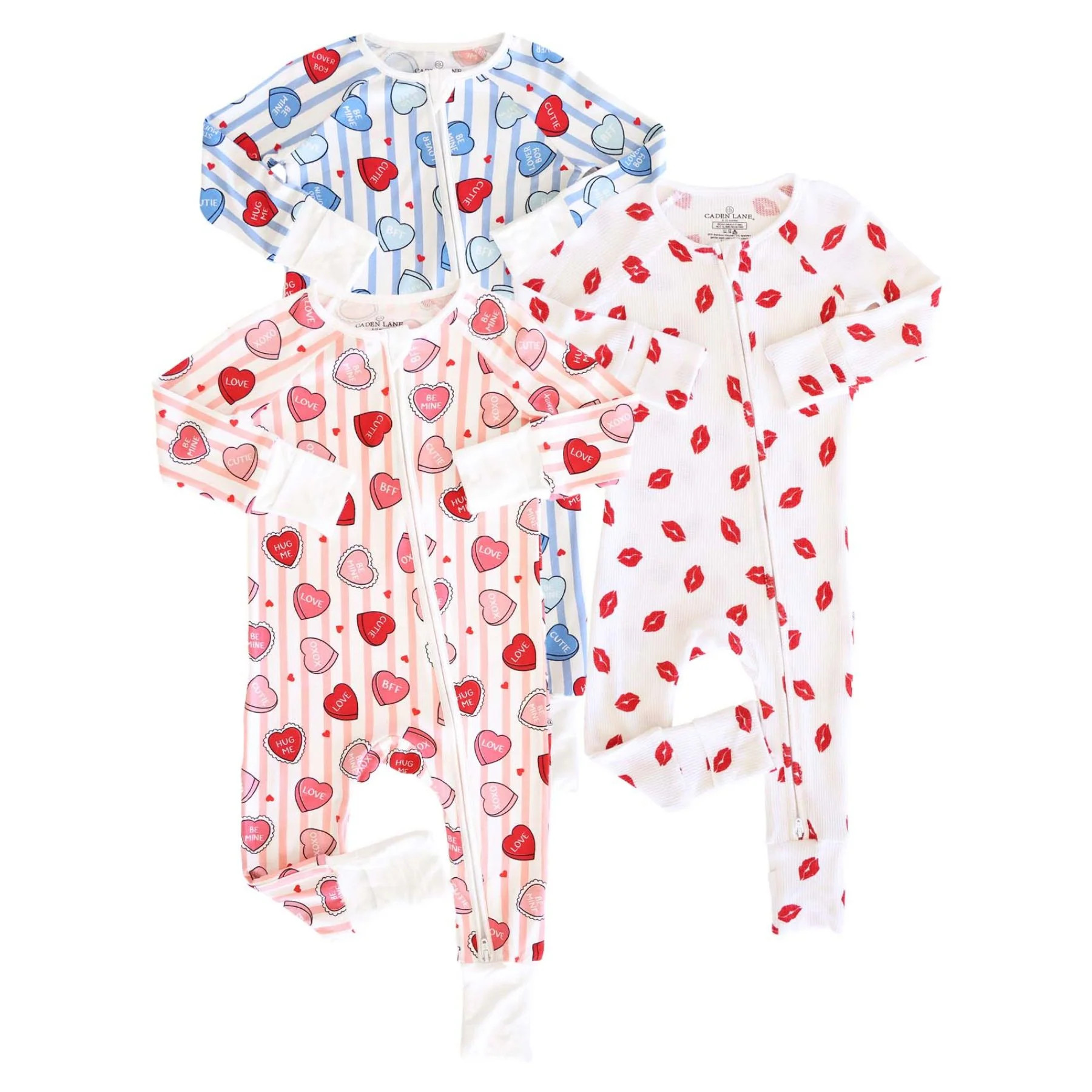 Valentine's Day Convertible Zip Rompers | Caden Lane