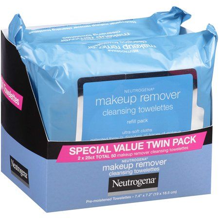 Neutrogena Makeup Removing Wipes, 25 Count, Twin Pack | Walmart (US)