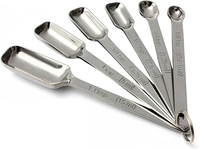 Penta Angel 6 Pcs Set Stainless Steel Measuring Spoon (Square spoon) | Amazon (US)