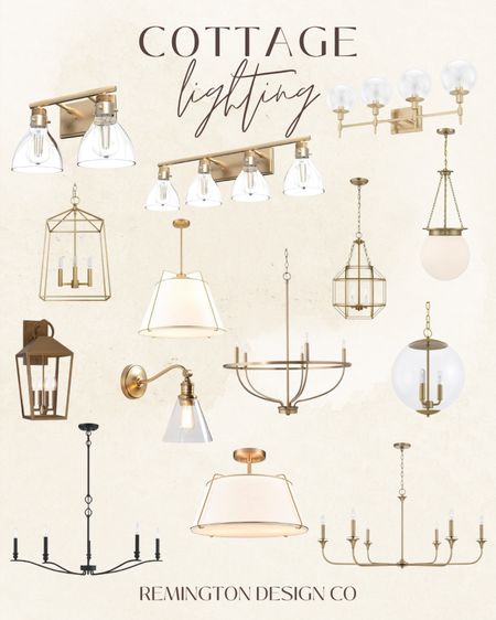 Cottage Lighting - Light fixtures - lighting favorites - gold light fixtures -  chandelier 

#LTKhome