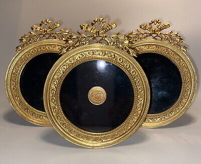 Elias Ornate Fine Pewter 18K Gold Electroplated round frame 4” BEAUTIFUL Box 3-A | eBay US