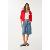 Stradivarius Button-up knit cardigan Red M | Stradivarius (UK)