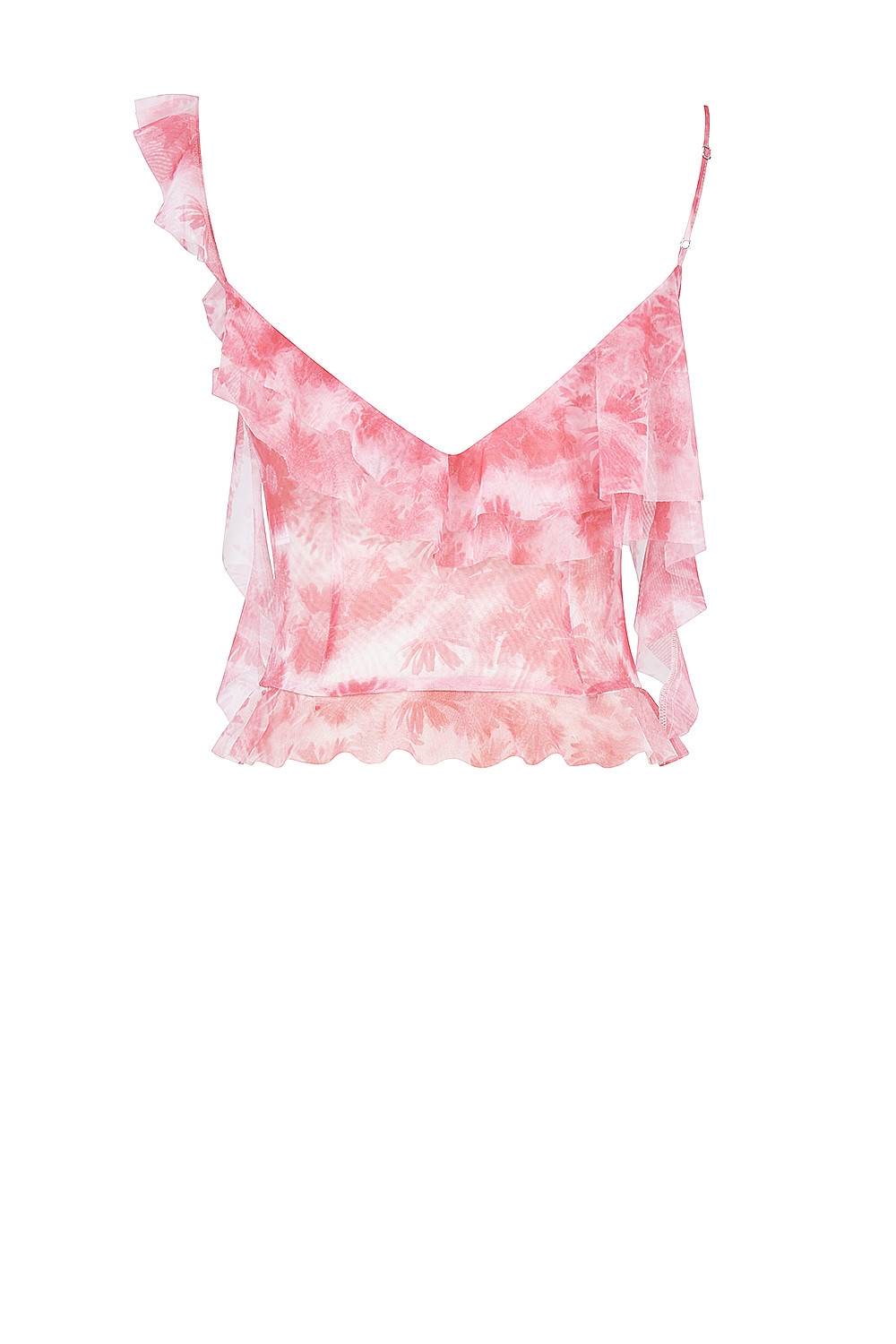mistress rocks pink floral print ruffle top - sale | House of CB