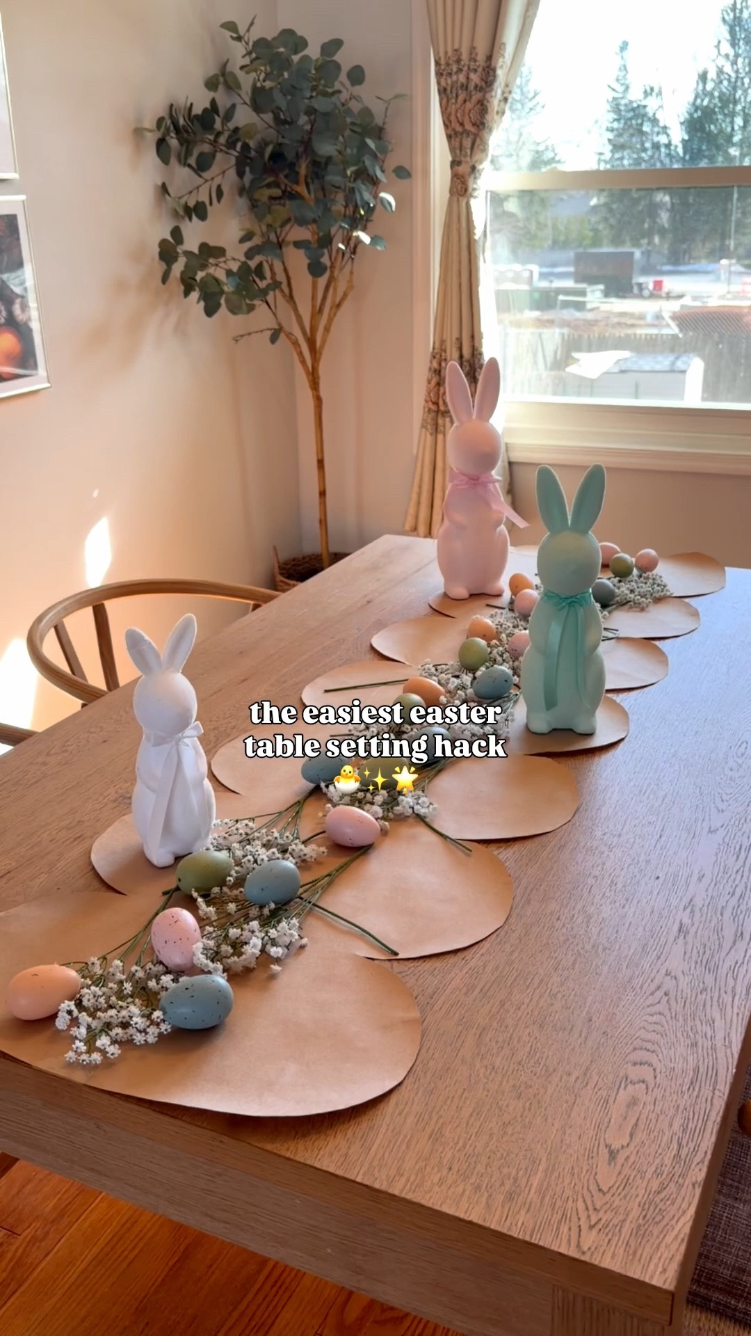 
🌼✨ Transform your Easter table in a snap! All you need is craft paper, scissors, eggs and a little creativity. 🐣✨ In just a few minutes, you can create a vibrant setting that brings joy to your gathering. Perfect for hosting or a DIY project with friends! Let's make it beautiful, let’s make it lively, and let’s get crafty! 🌷💖 #EasterDIY #TableSetting #CraftyHost #Easter #DIY

#LTKHome #LTKmomlife