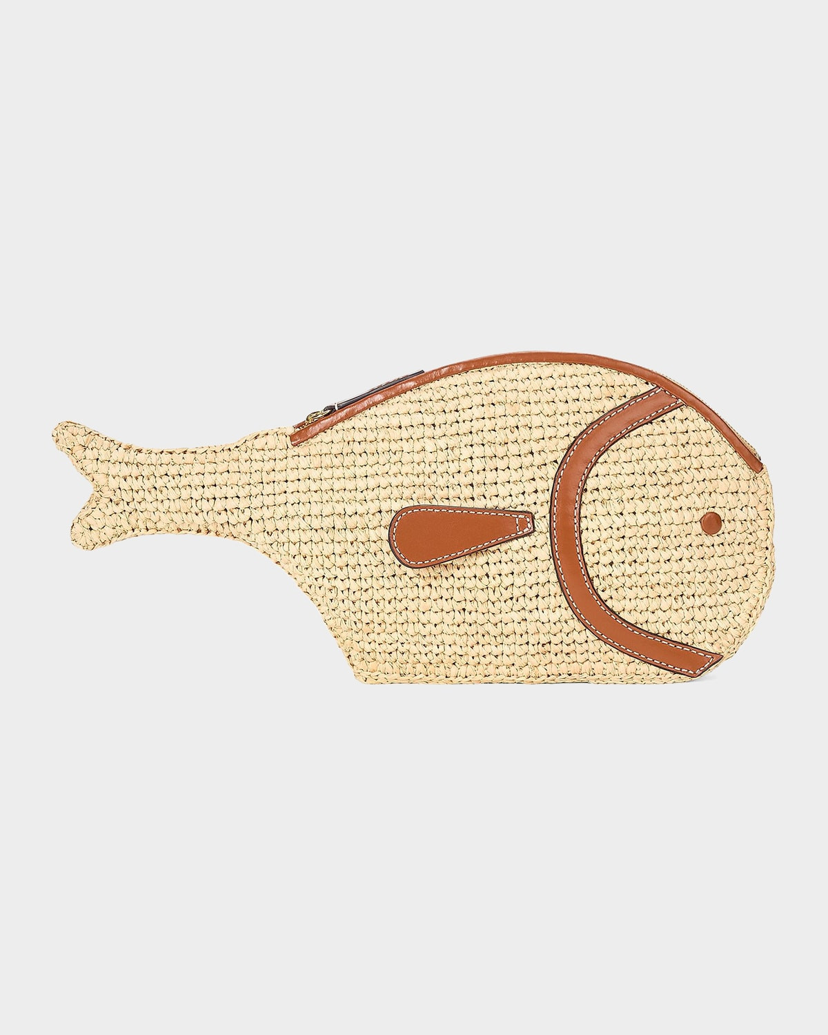 Pesce Raffia Fish Clutch Bag | Neiman Marcus
