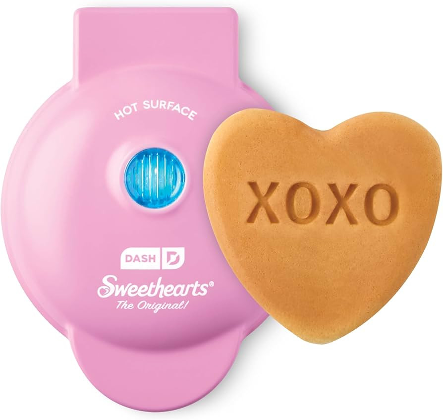DASH x Sweethearts® Mini Waffle Maker - 4” Waffle, Heart Shaped Waffle, Nonstick Waffle Iron w... | Amazon (US)