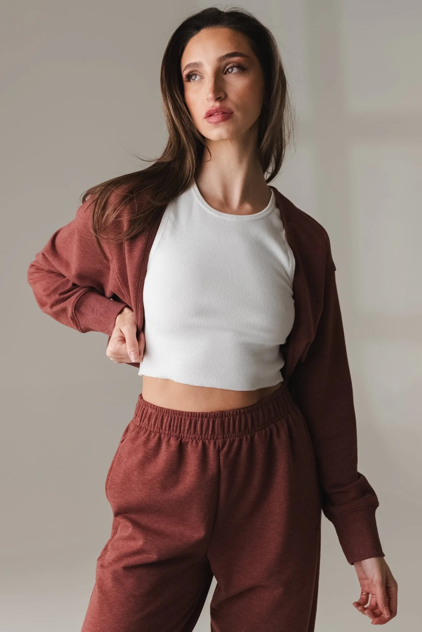 Vitality Studio Shrug - Rosewood Marl | Vitality